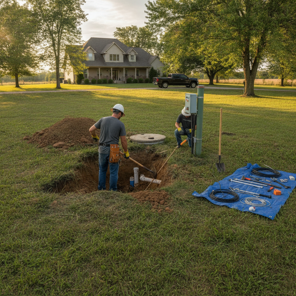 Septic System Repair no visible faces