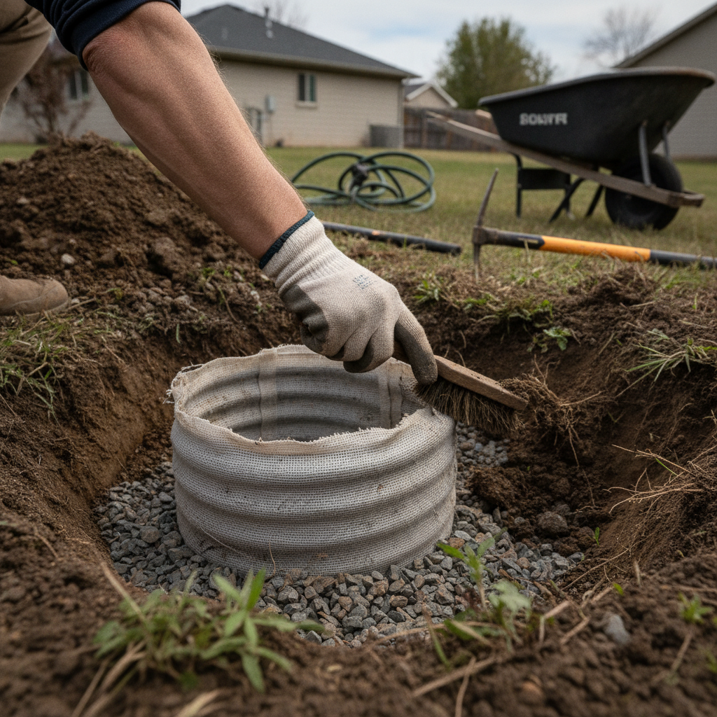 Dry Well Repair no peoples face just hand