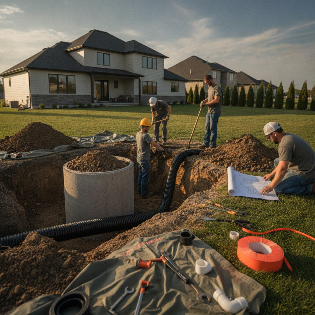 Septic System Repair no visible faces