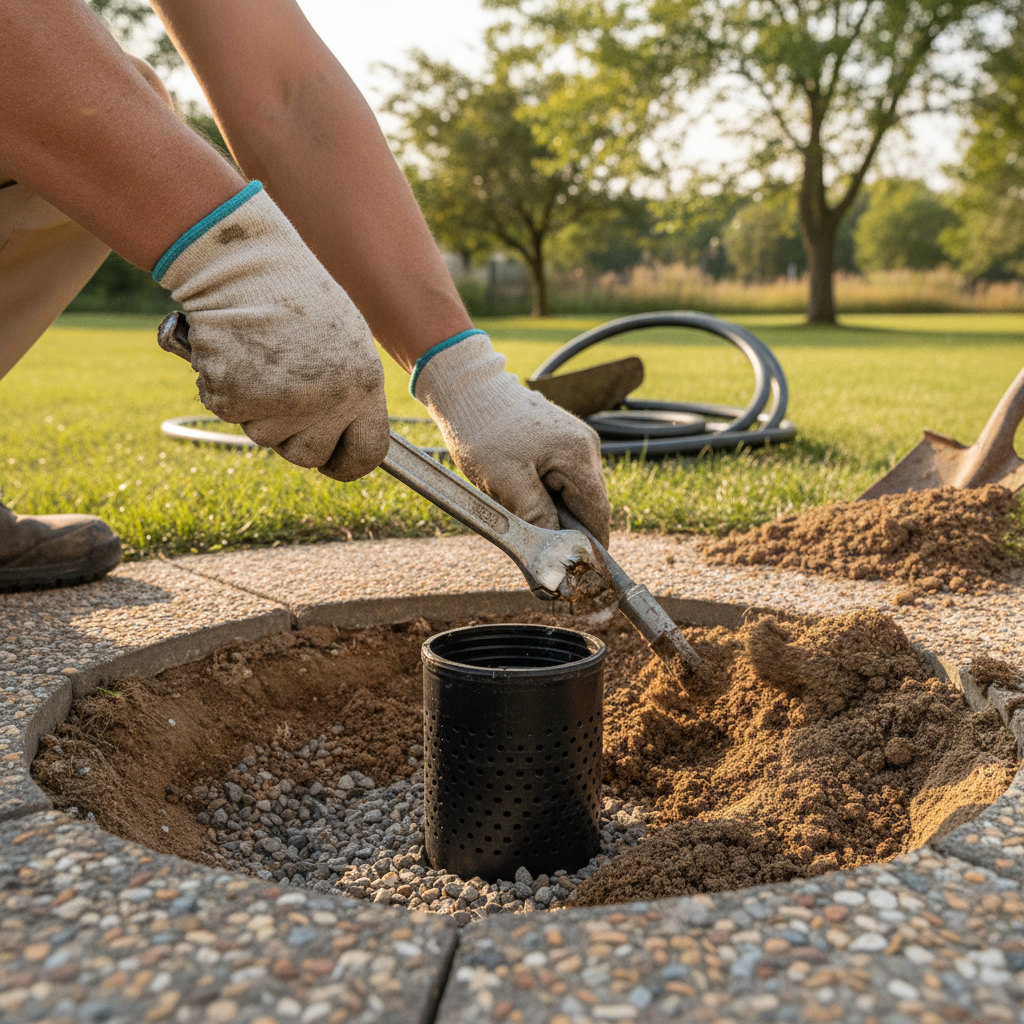 Dry Well Repair no peoples face just hand